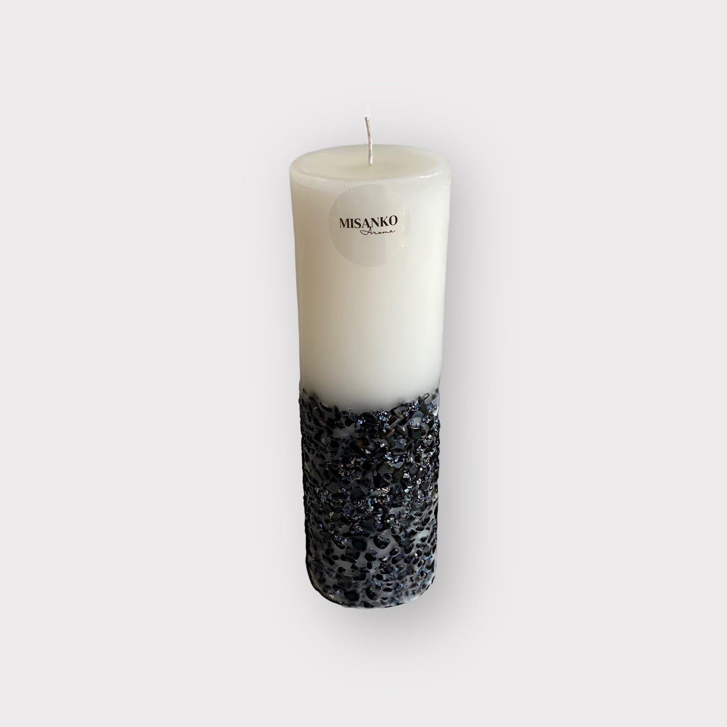 Obsidian Pillar Candle - Mineral Collection