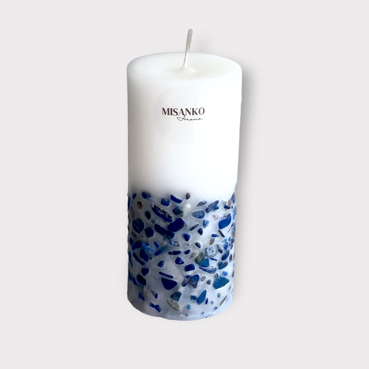 Lapis Lazuli Pillar Candle - Mineral Collection