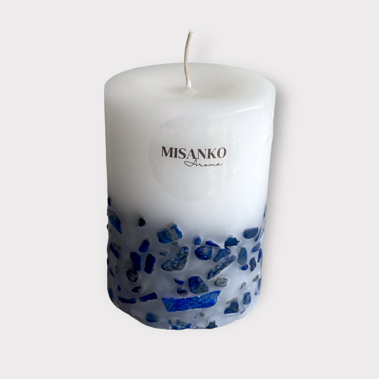 Lapis Lazuli Pillar Candle - Mineral Collection