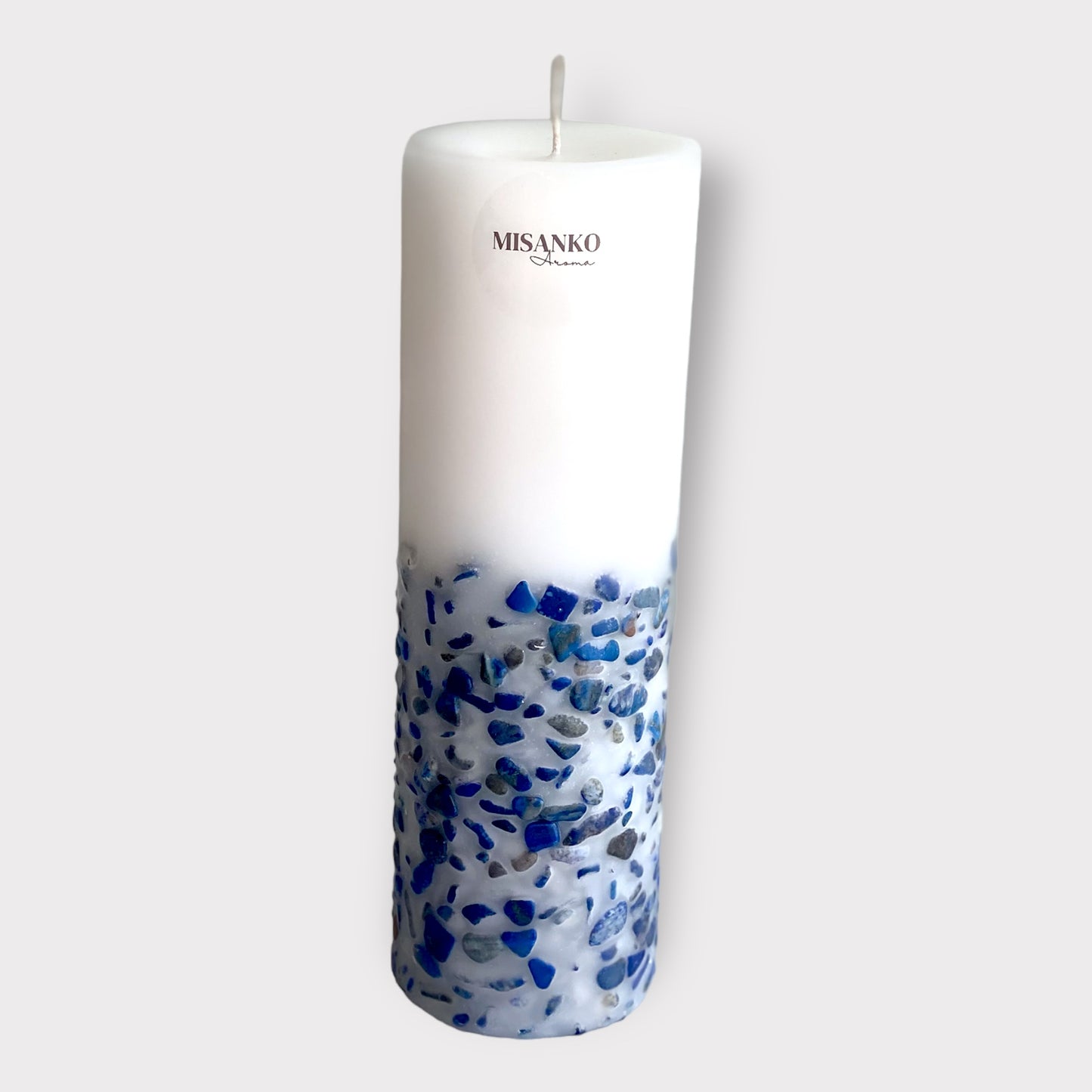 Lapis Lazuli Pillar Candle - Mineral Collection