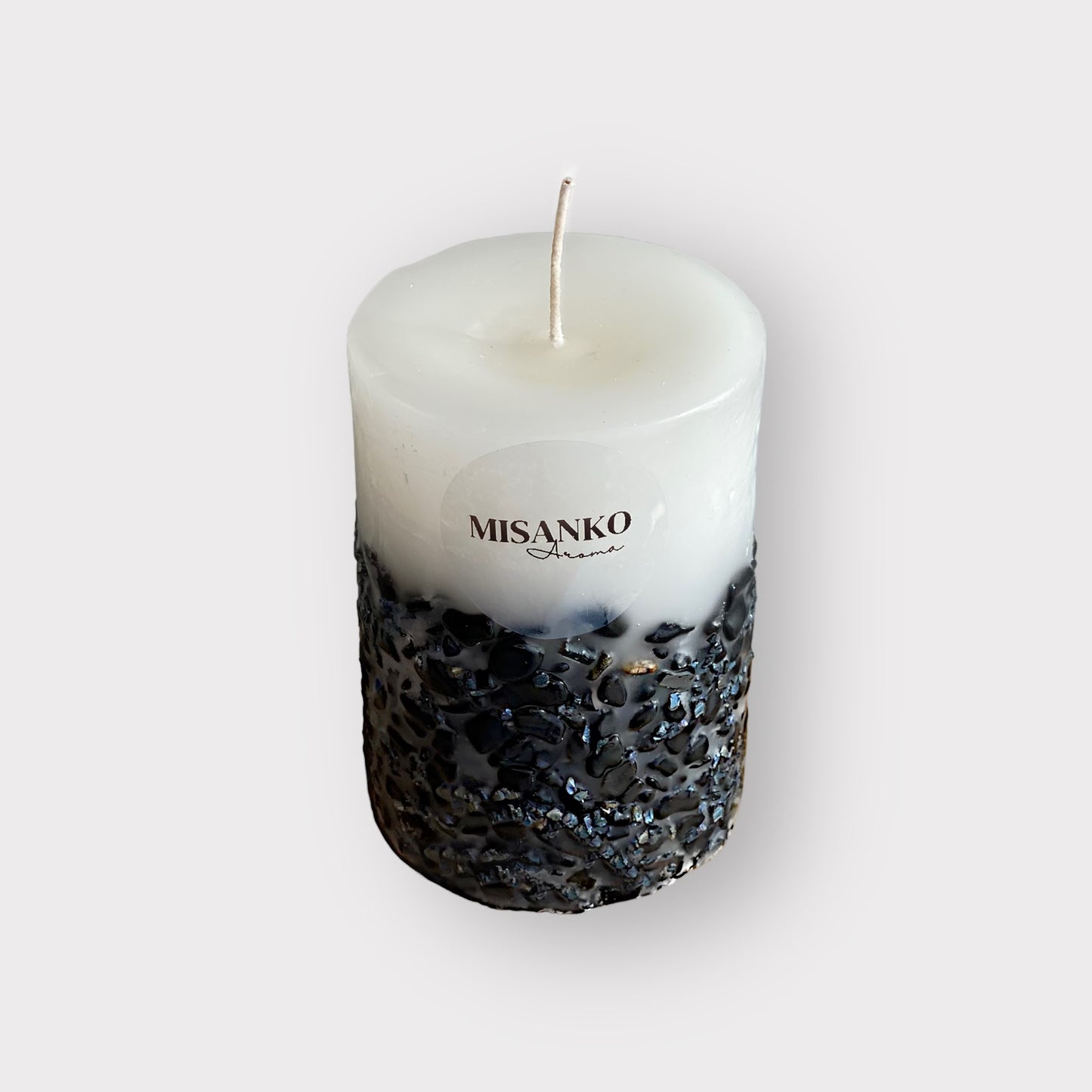 Obsidian Pillar Candle - Mineral Collection