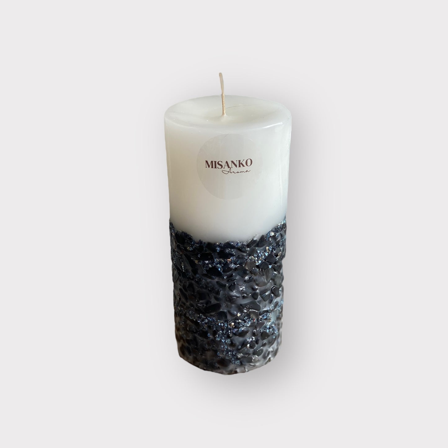 Obsidian Pillar Candle - Mineral Collection