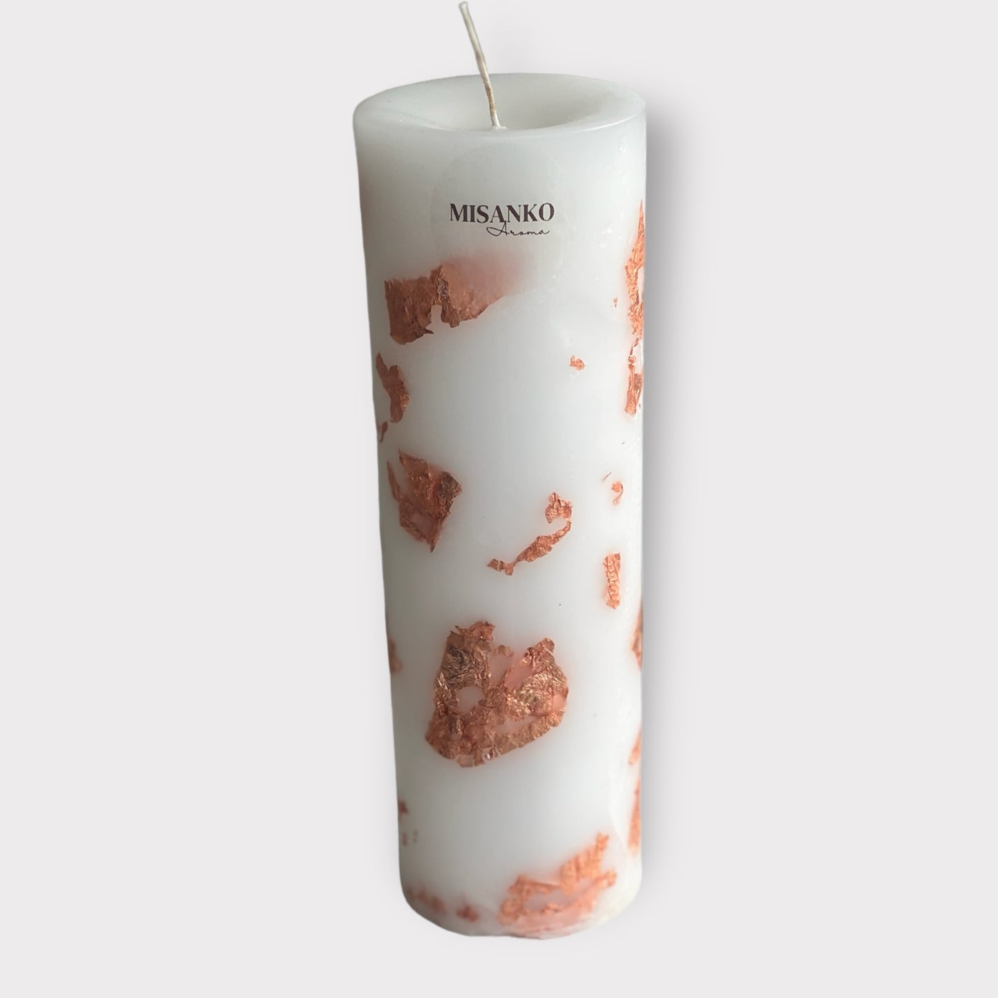 Copper Flake Pillar Candle - Gilded Collection